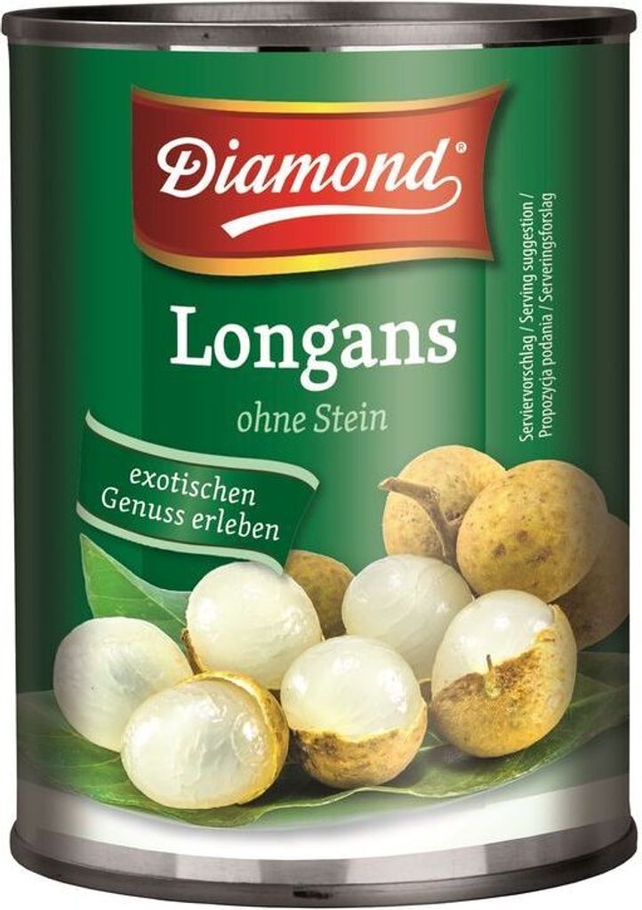 DIAMOND longans, lightly sugared, pitted (567g / 227g ATG) | Longan fruits
