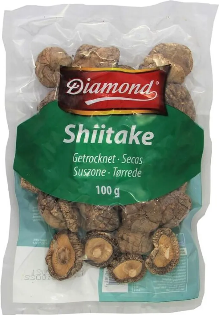 DIAMOND Shiitake Mushrooms, dried 100g | Shiitake Mushrooms | Tonko Mushrooms