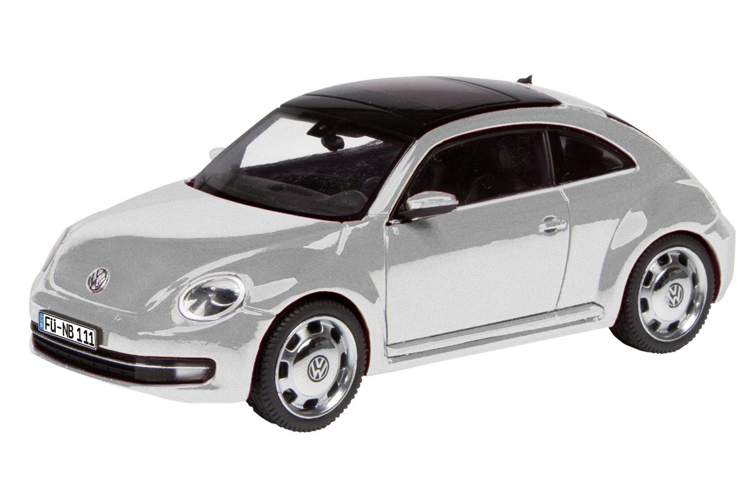 Dickie Toys Dickie-Schuco 450747100 – Vw Beetle Coupe, Silver, 1: 43