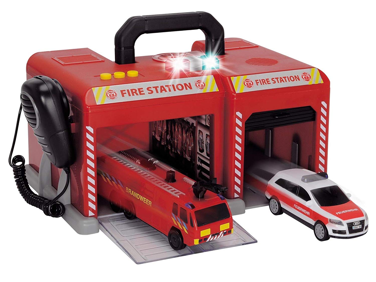 Dickie Toys Dickie-Spielzeug 203716004401 – S.O.S. Station, Try Me, Fire Engine Play Se
