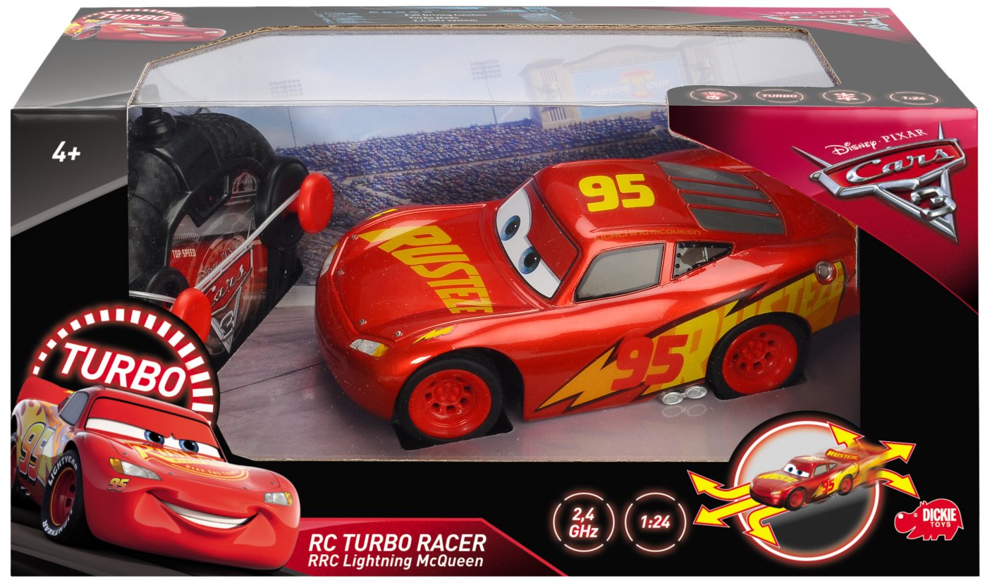 Dickie Toys 203084010 Cars 3 Rrc Turbo Racer Lightning Mcqueen Rc Vehicle, 