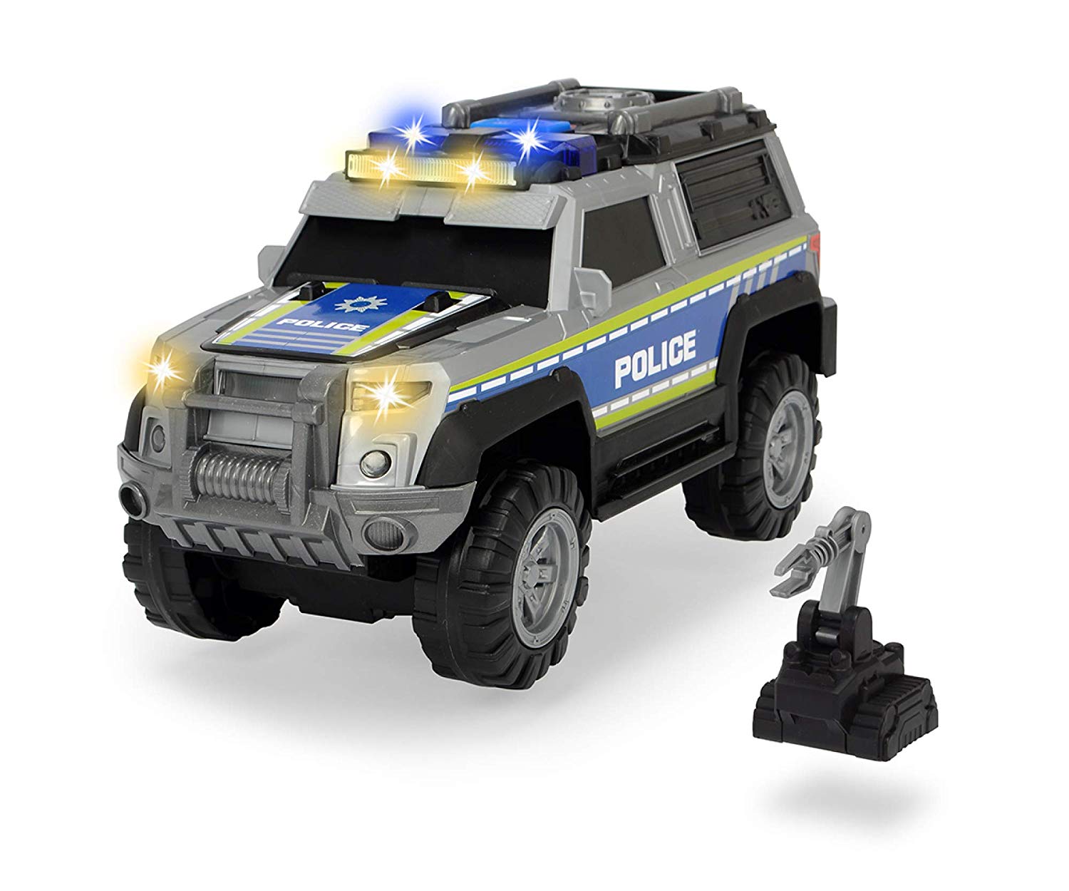 Dickie Toys 203306003 Police SUV Toy Car with Free-Wheel Light, Sound, 30 c