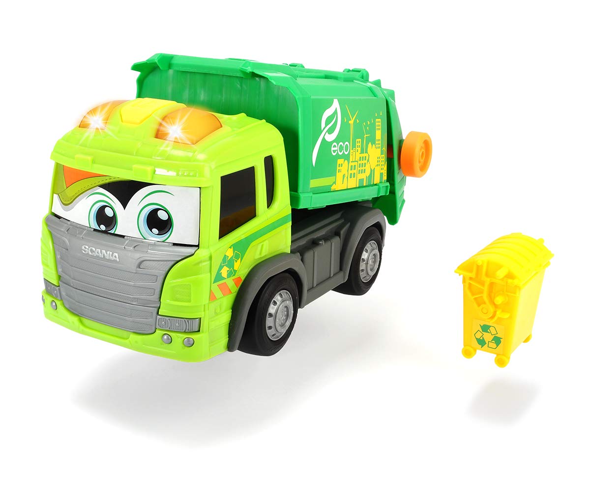 Dickie Toys 203814015 203814015-Happy Garbage Truck Motorised Garbage Car W