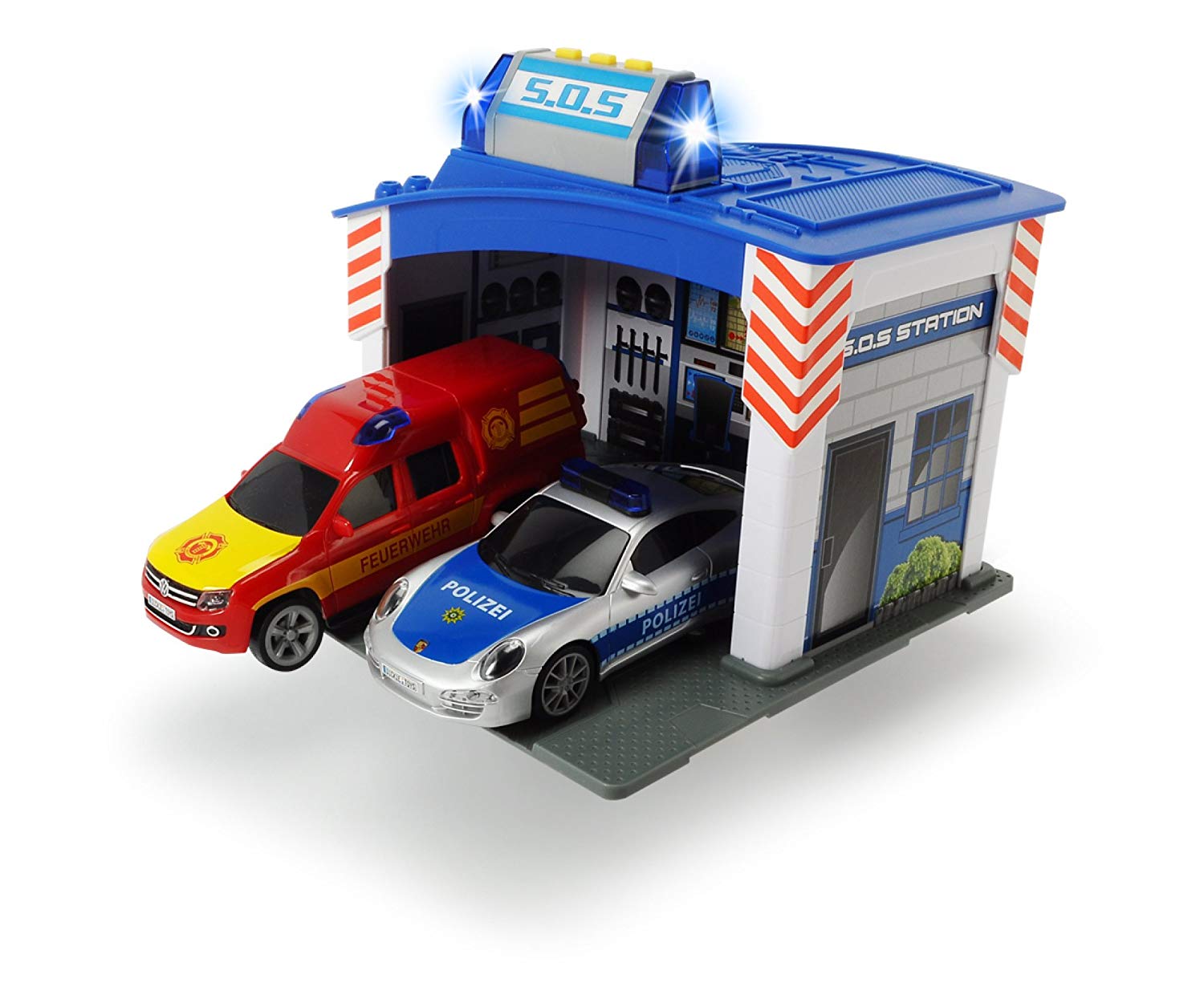 Dickie Toys With Fire Engine & Police Car (Batteries Included) 203713003 – 