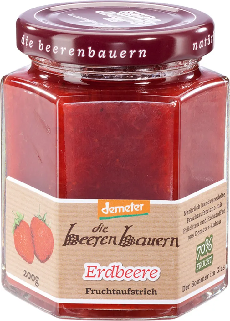 Die Beerenbauern Erdbeere Fruchtaufstrich -- 200g