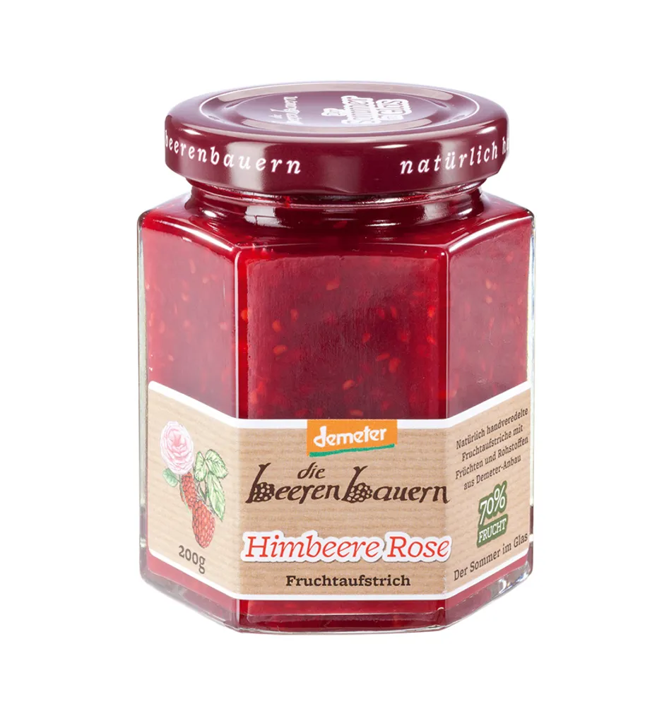 die beerenbauern - Himbeere-Rose Fruchtaufstrich - 200g