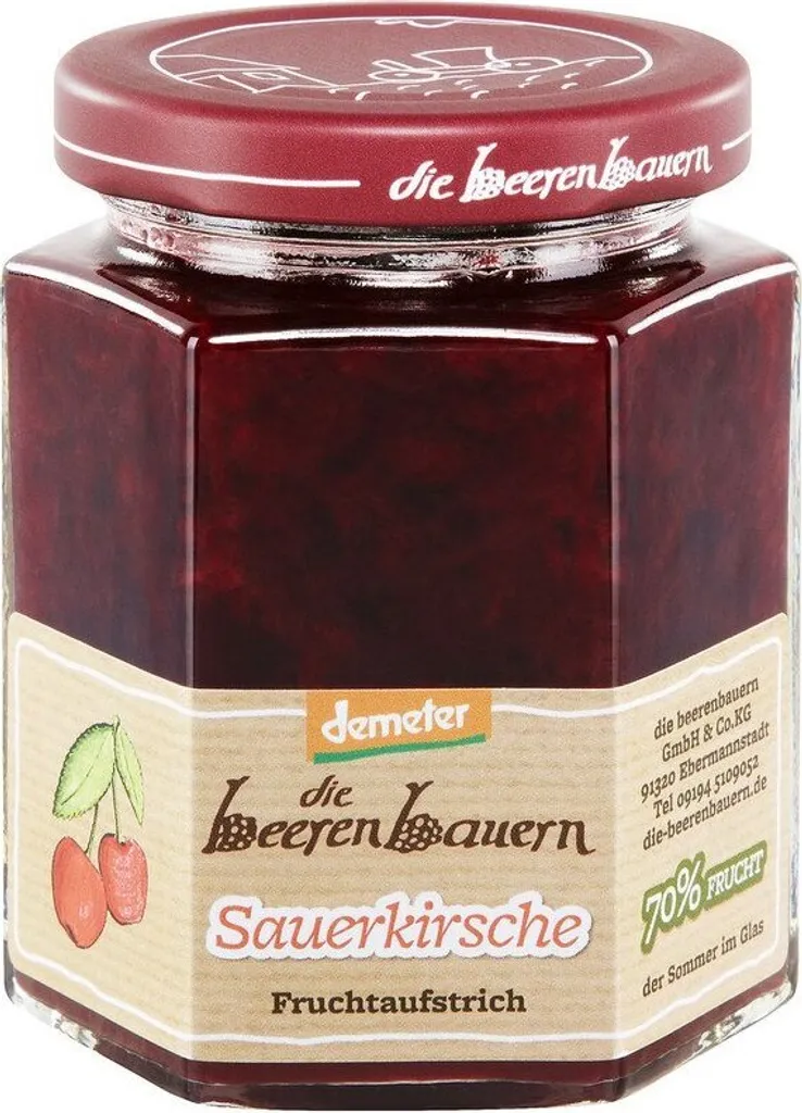 Die Beerenbauern Sauerkirsche Fruchtaufstrich -- 200g