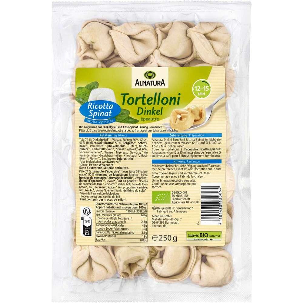 Spelled tortellini, ricotta spinach
