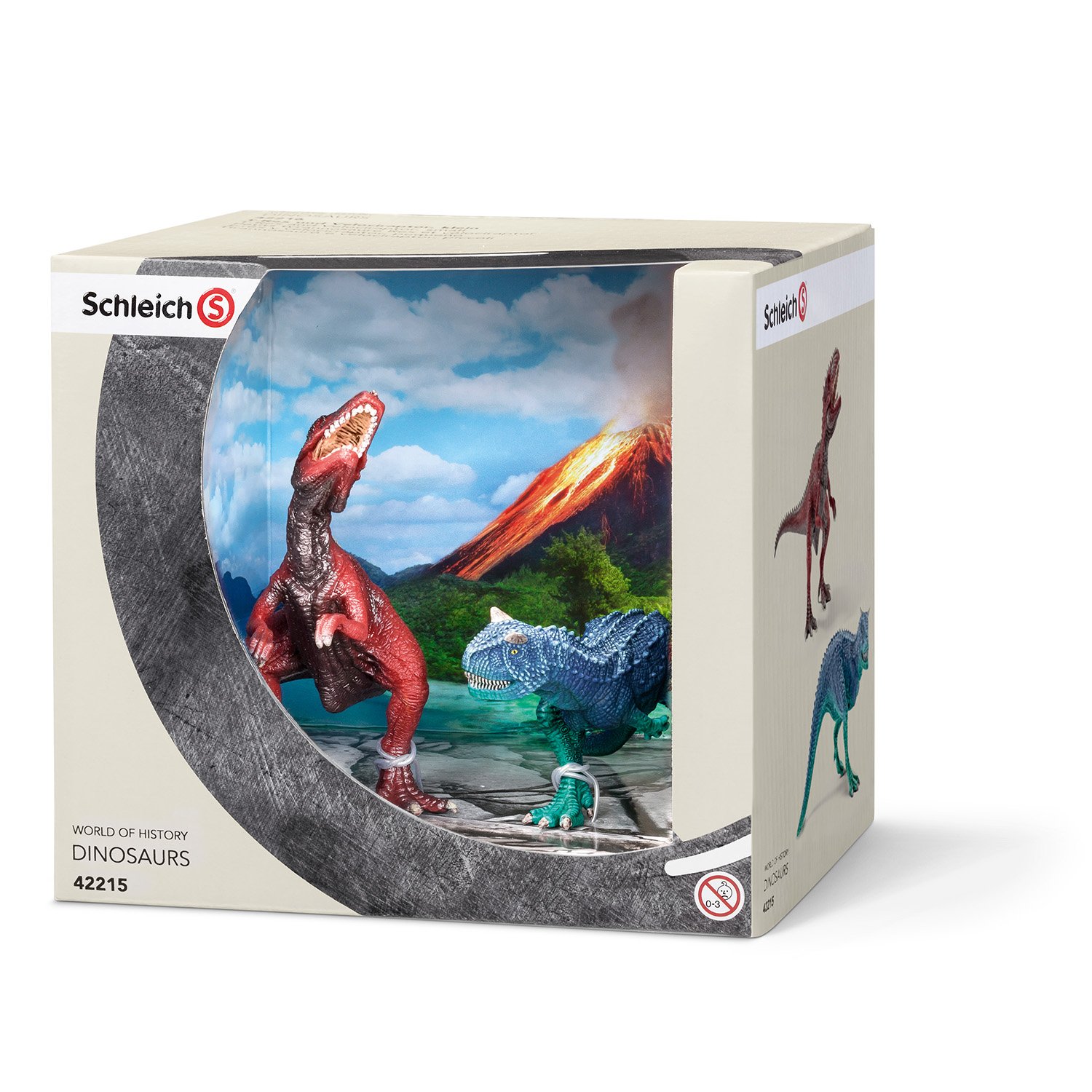 Schleich Dinosaurs Carnotaurus And Giganotosaurus Toy Small