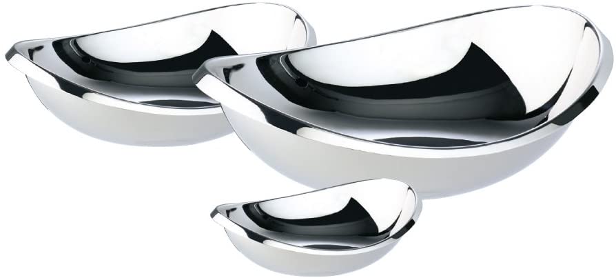 Rosenthal Sambonet Dishes Set of 3 Twist Stainless Steel 18/10