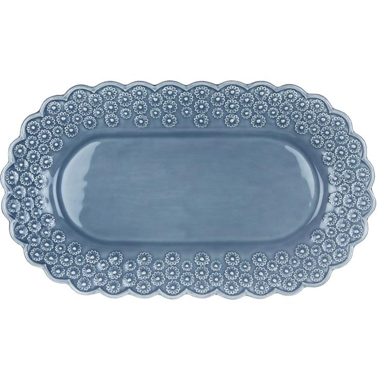 Ditsy oval serving plate