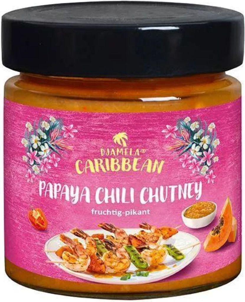 Djamela Papaya Chili Chutney, 180g