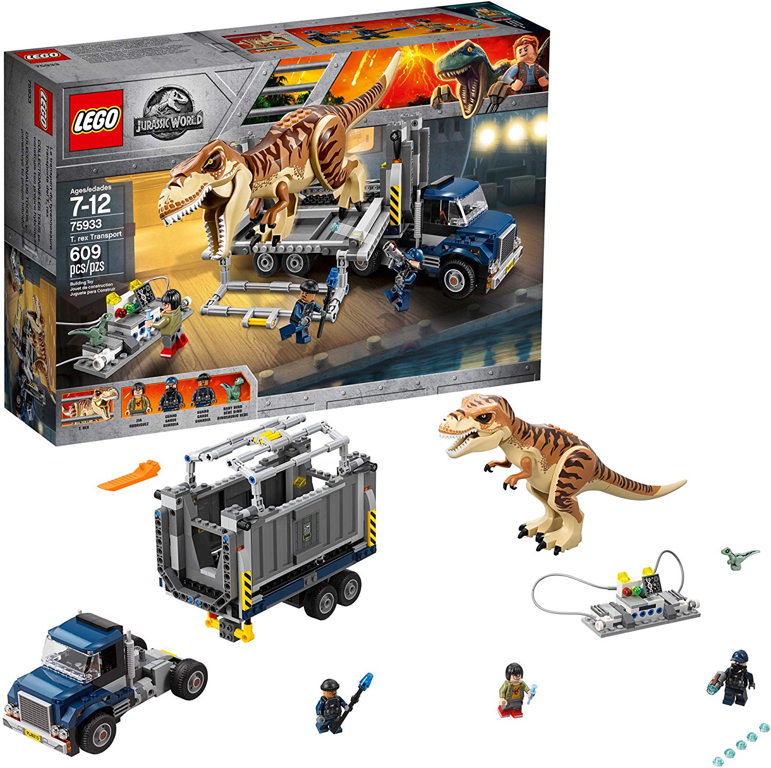 Lego Jurassic World T. Rex Transport 75933 - 609 Pieces