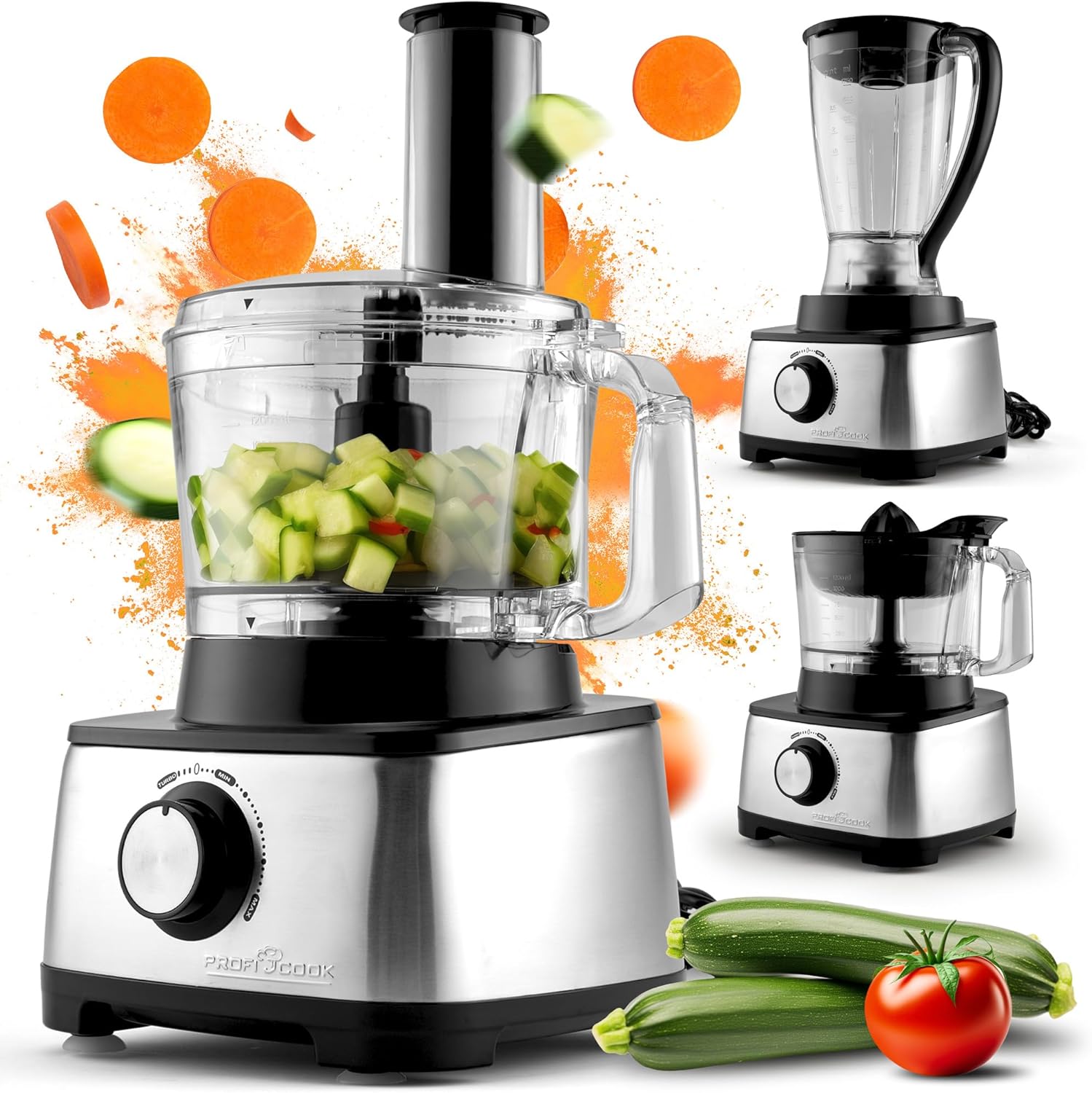 Profi Cook kitchen machine PC-KM 1063 1200 W black-silver