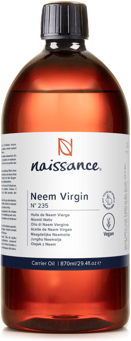 Naissance Neemöl (Nr. 235) - 870ml - Niemöl für Hautpflege, Gesicht, Kosmetik, Neem Öl für Pflanzen