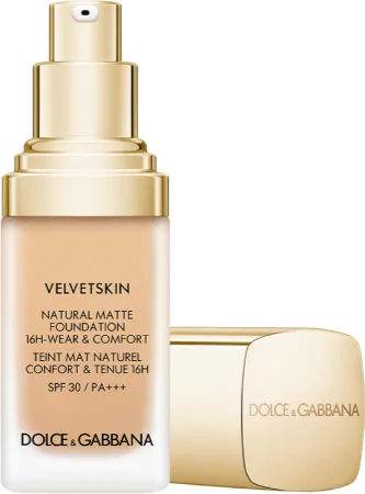 Dolce&Gabbana Velvetskin Natural Matte Foundation long-lasting mattifying make-up SPF 30