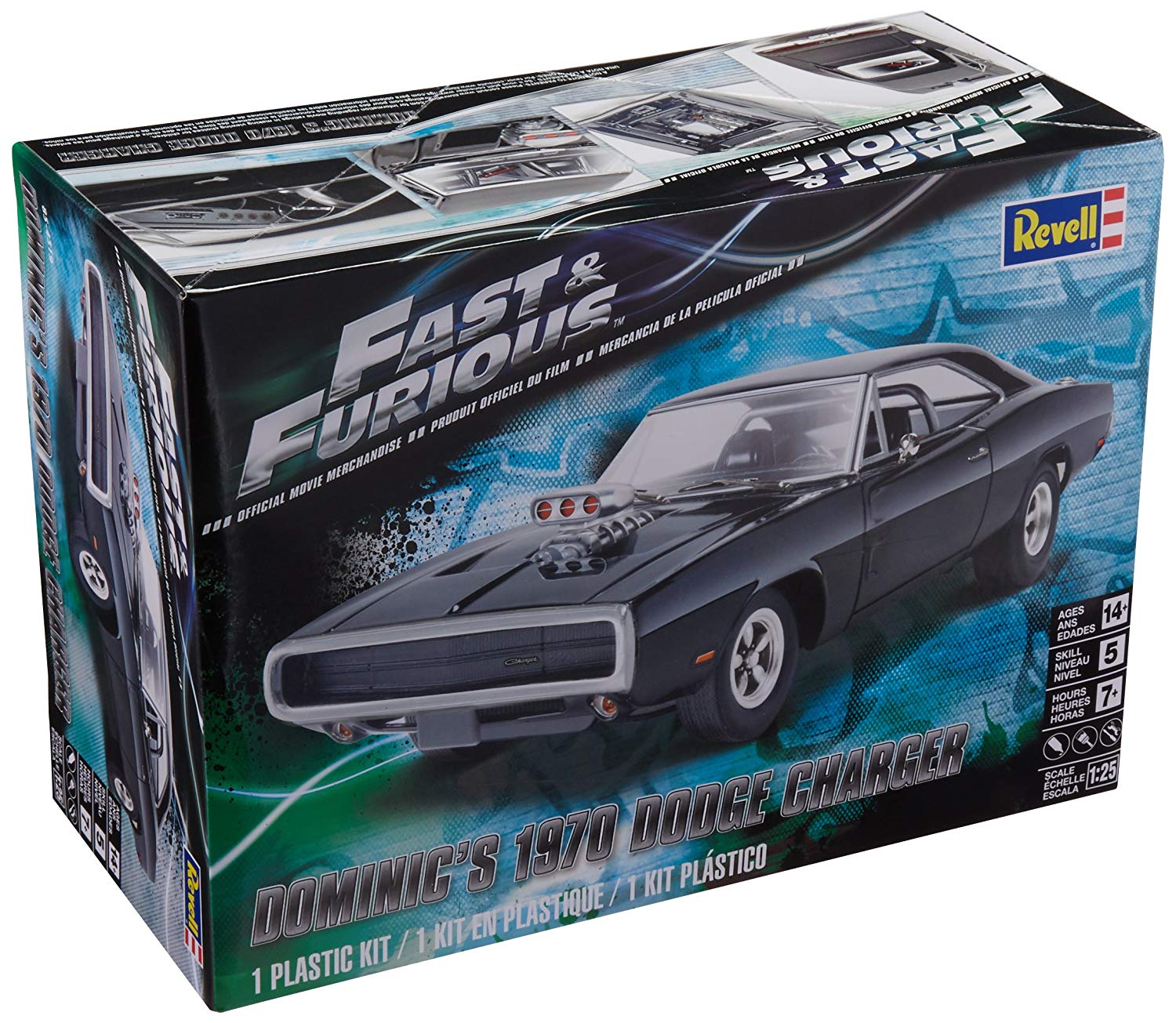 Dom's 1970 Dodge Charger Fast and Furious 1: 25 Model Kit Kit Revell 4319