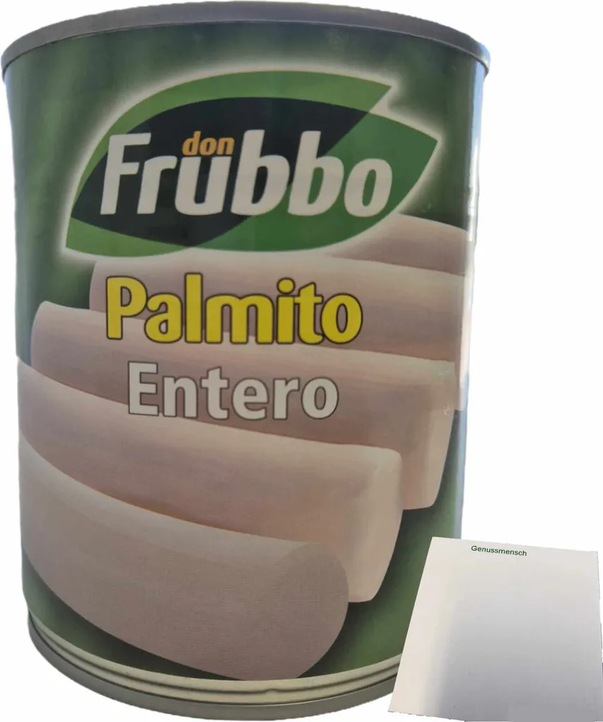 don Frubbo Palmito Entero peeled palm hearts (500g can) + usy block