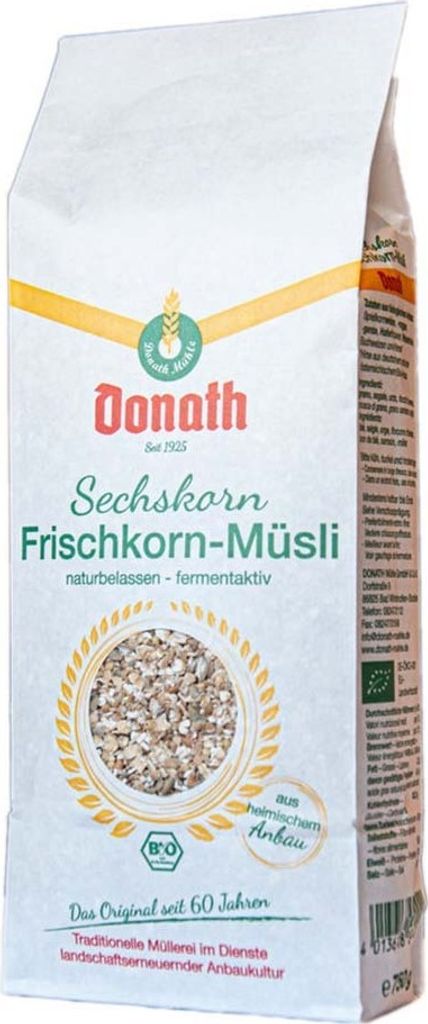 Donath Mühle Donath Sechskorn-Frischkorn-Müsli -- 750g x 9  - 9er Pack VPE
