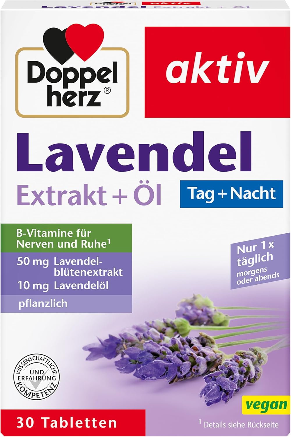 Doppelherz Lavender Extract + Oil - With Vitamin B6 and B12- 30 Tablets