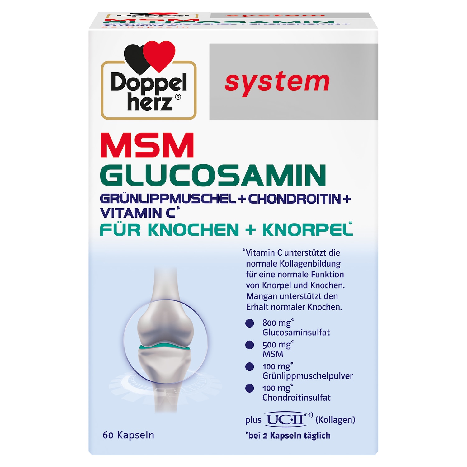 Queisser Pharma DOPPELHERZ MSM Glucosamine system Capsules