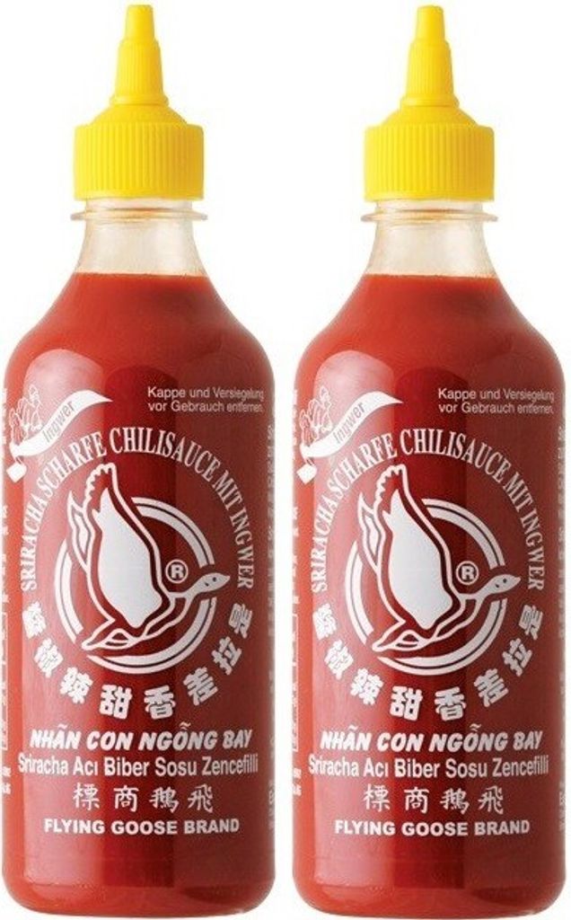Double pack FLYING GOOSE Sriracha (2x 455ml) | hot chili sauce with GINGER