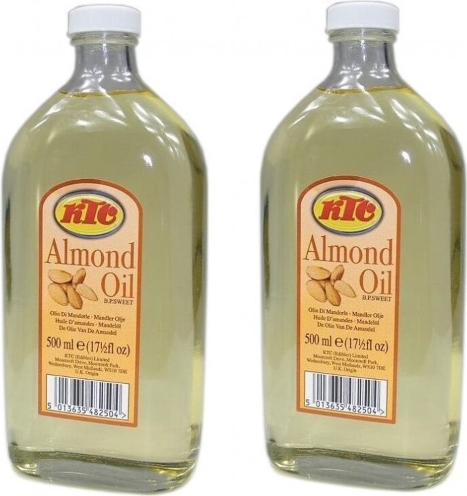 Doppelpack KTC Mandelöl (2x 500ml) | Speiseöl und für die Körperpflege | Almond Oil