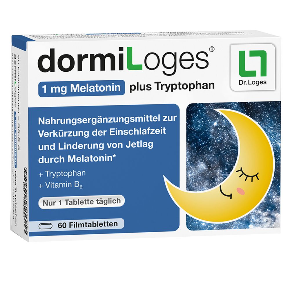 Dormiloges® 1 mg melatonin plus tryptophan