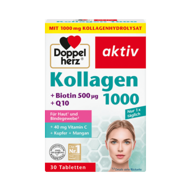 Double heart Collagen 1000, tablets 30 pieces, 40.8 g
