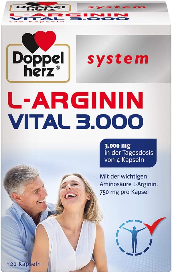 Double Heart L-Arginine Vital 3000 System, 120 Pieces