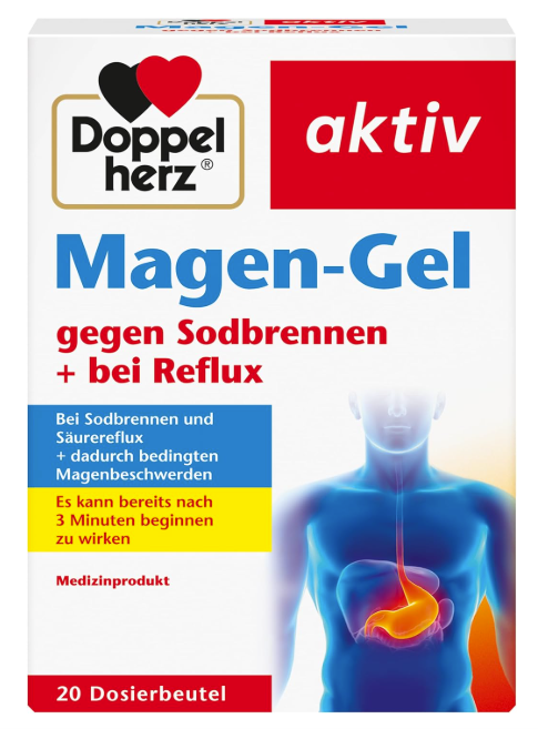 Double Heart Stomach Acid Heartburn with Reflux (Pack of 20)