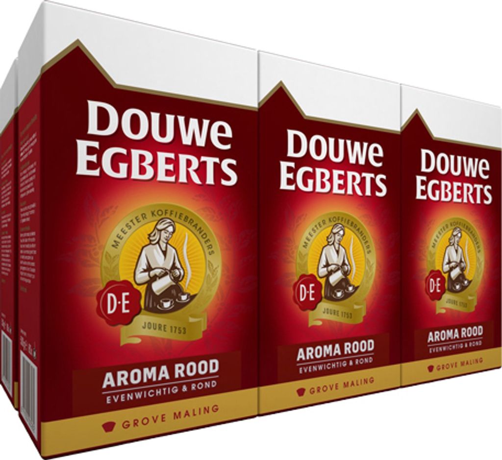 Douwe Egberts - Aroma Rood COARSE ground coffee - 6x 500g