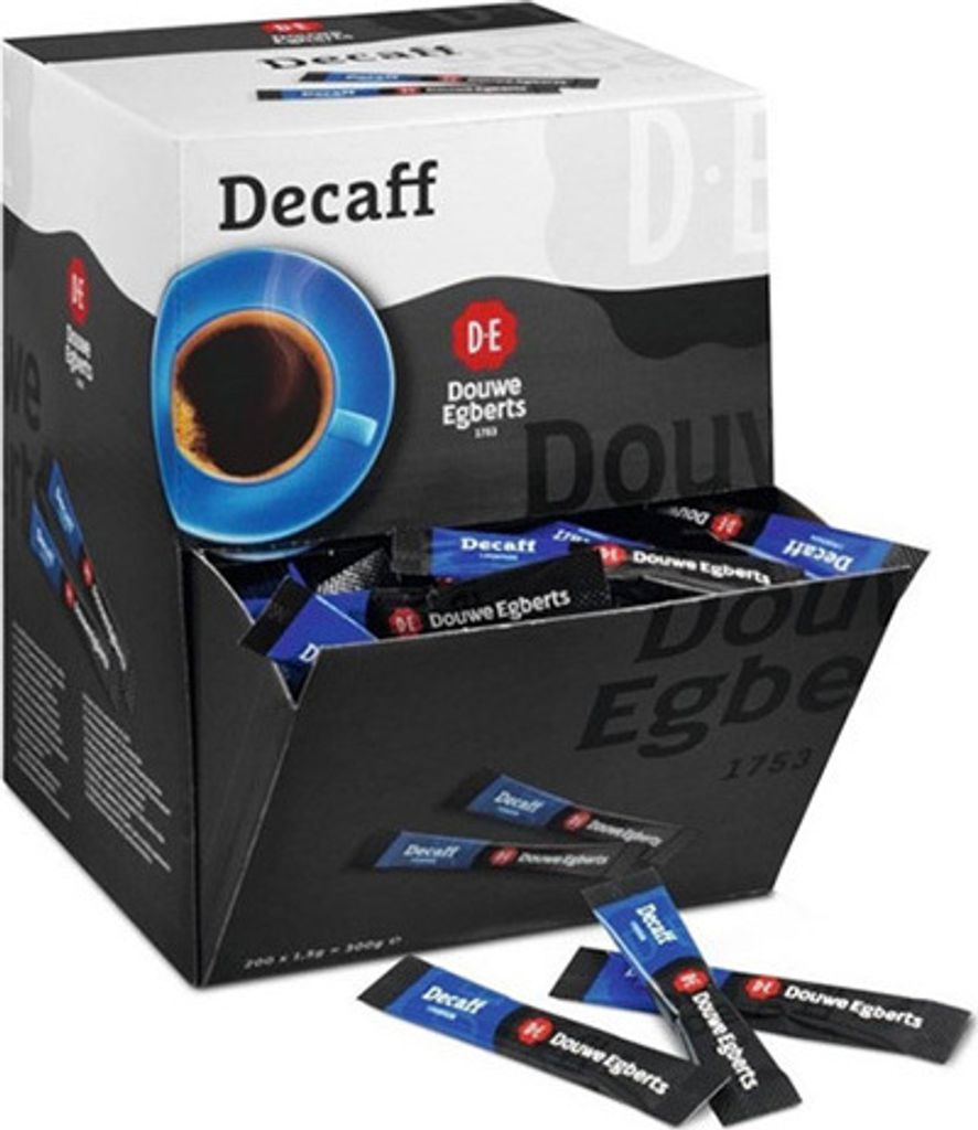 Douwe Egberts - oploskoffie, Decaff, 1.5 g, tins of 200 pieces
