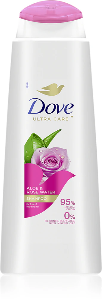 Dove Aloe & Rose Water Shampoo provides moisture and shine