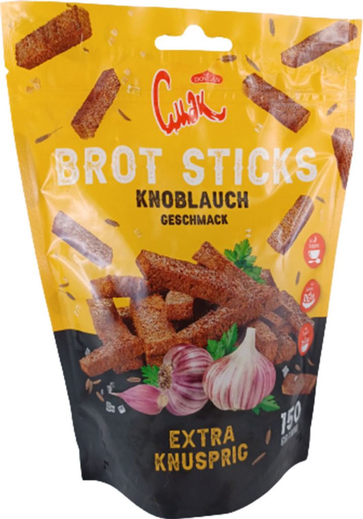 Dovgan bread sticks with garlic flavor 150g Smak breadsticks croutons