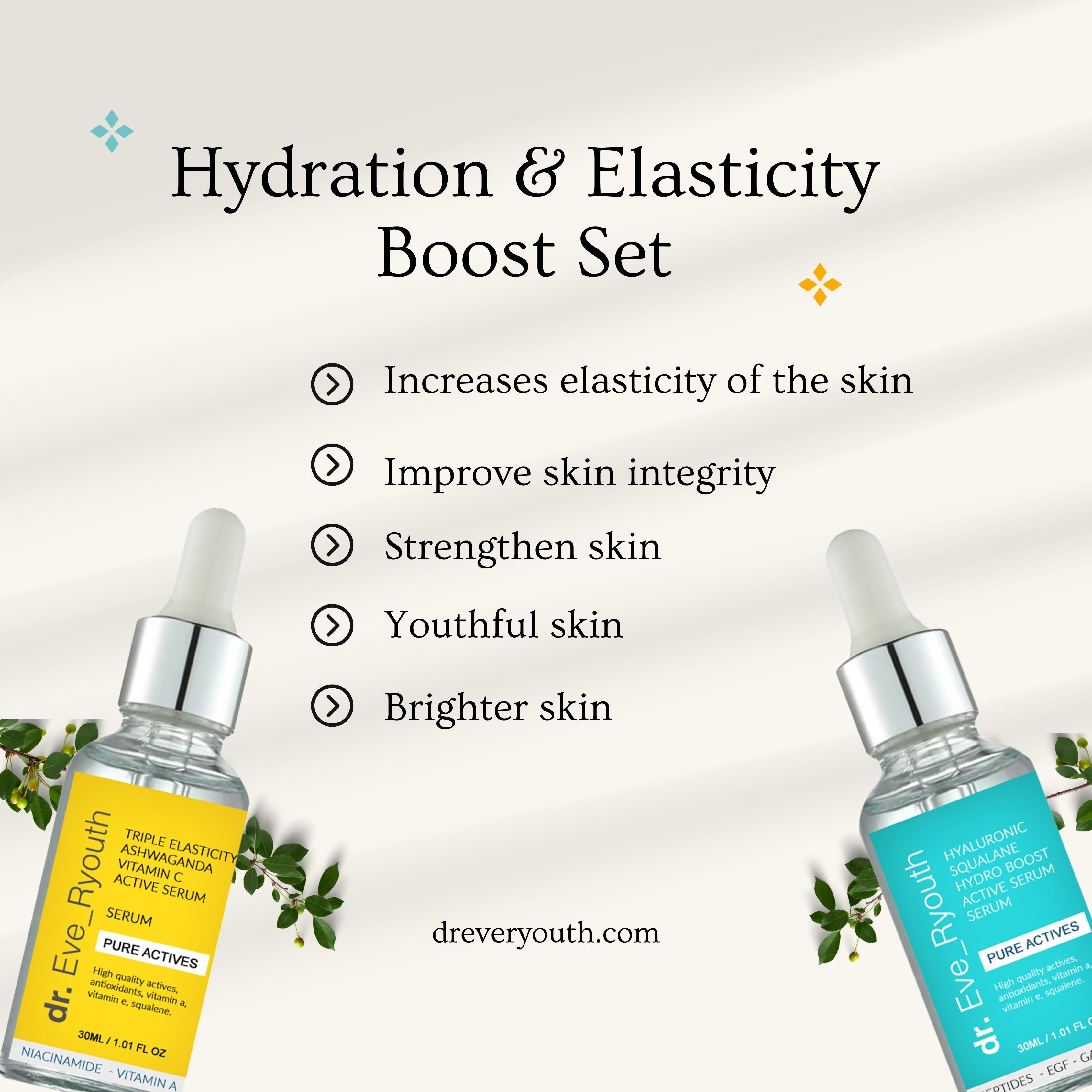 Dr. ever youth Hyaluron Aktivserum + Ashwaganda Aktivserum set