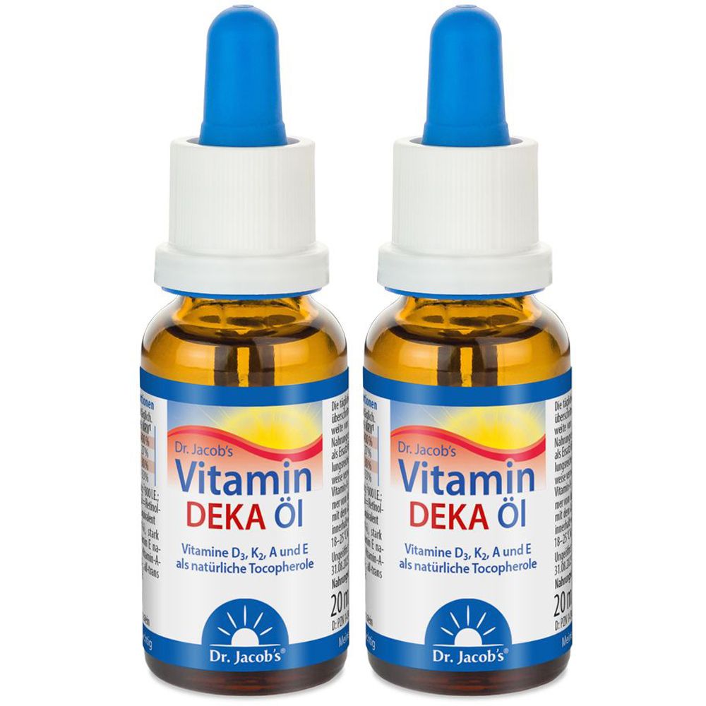 Dr. Jacobs DEKA oil 800 IU vitamin D3+K2+A+E 640 drops vegetarian