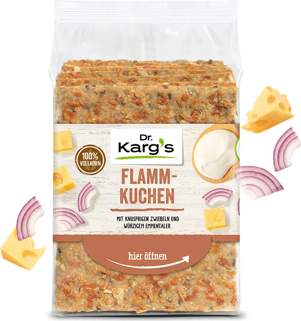 Dr. Karg's Flammkuchen crispbread French-inspired creation 200g