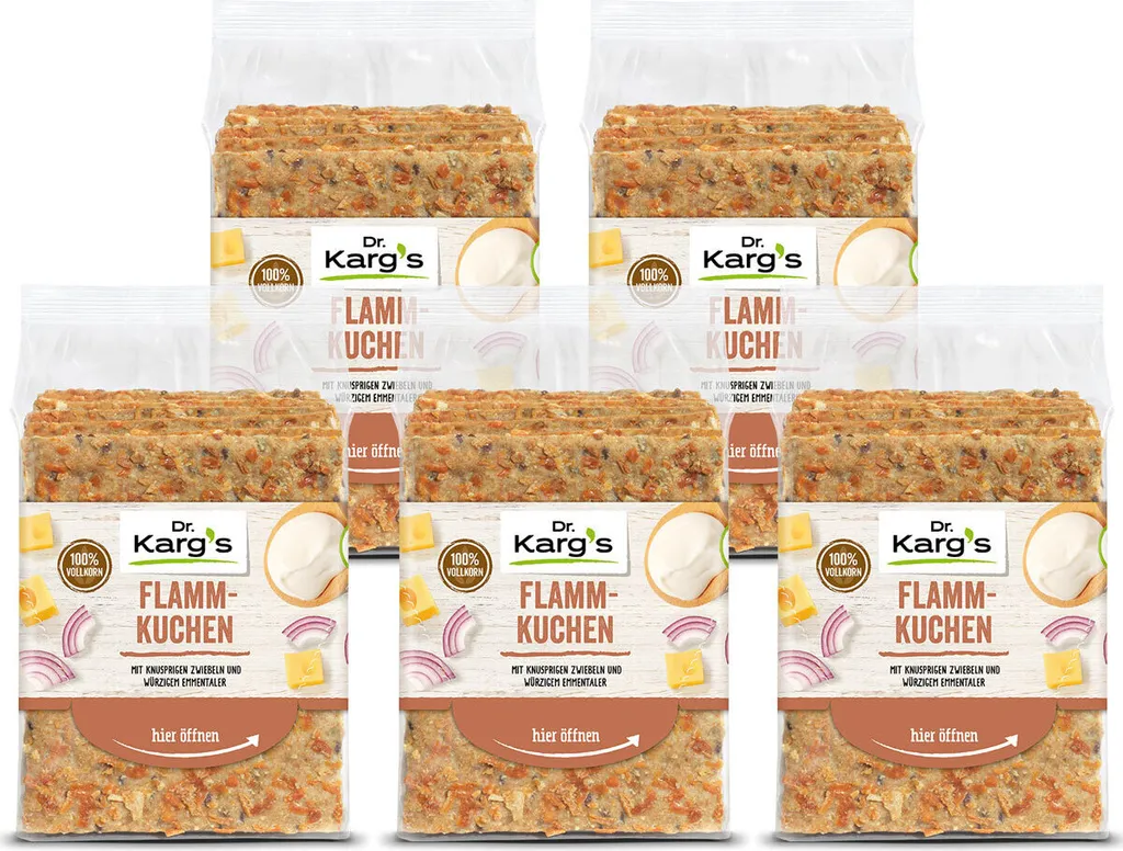 Dr. Karg's Flammkuchen crispbread French creation 200g 5-pack