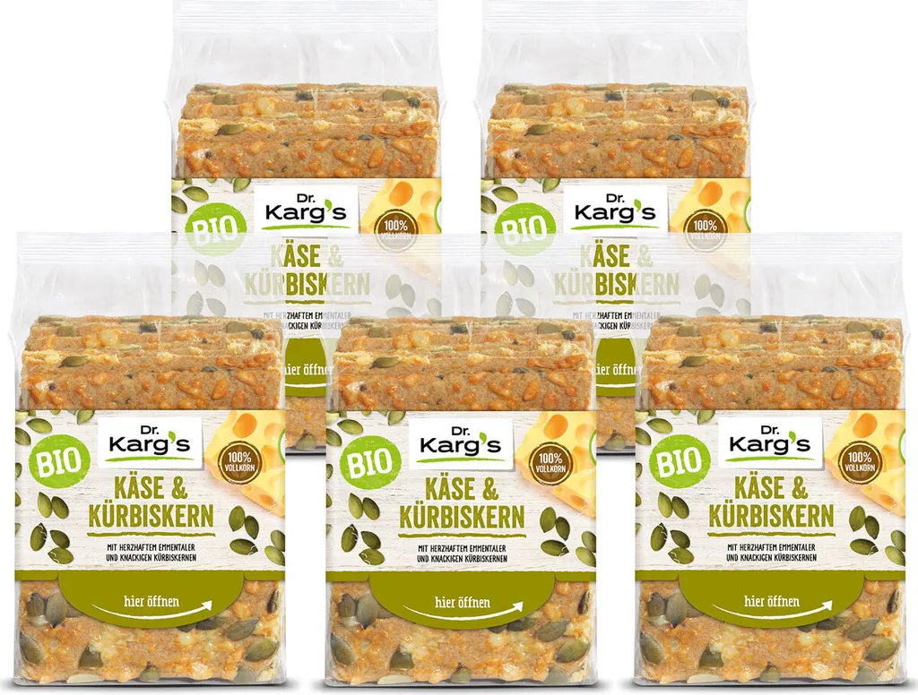 Dr. Karg's Cheese Pumpkin Seed Whole Grain Crispbread Vegetarian 200g
