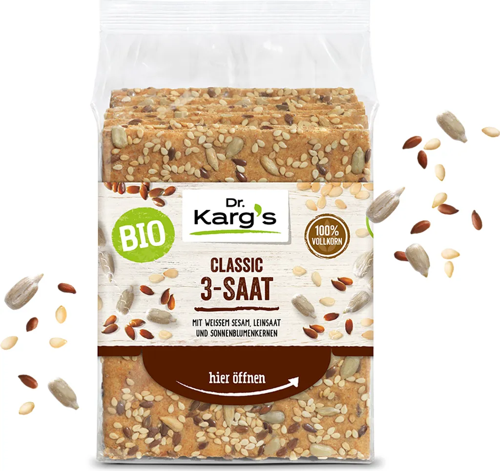 Dr. KargsClassic 3 Seeds with Sesame, Linseed, and Sunflower Seeds 200g