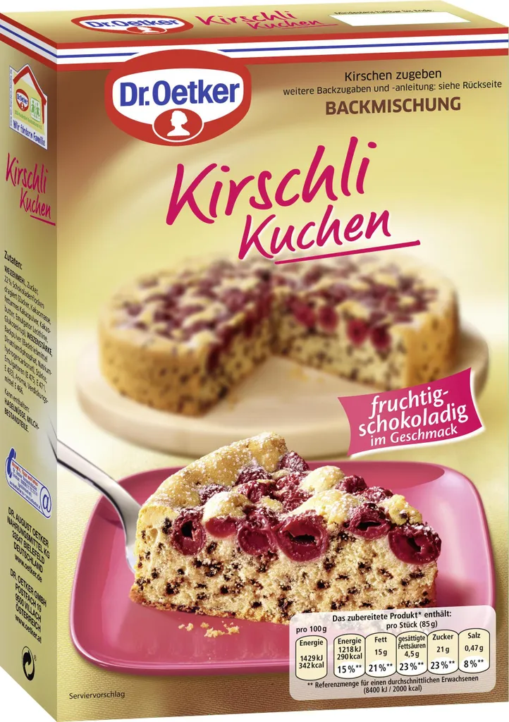 Dr. Oetker Baking Mix Cherry Cake