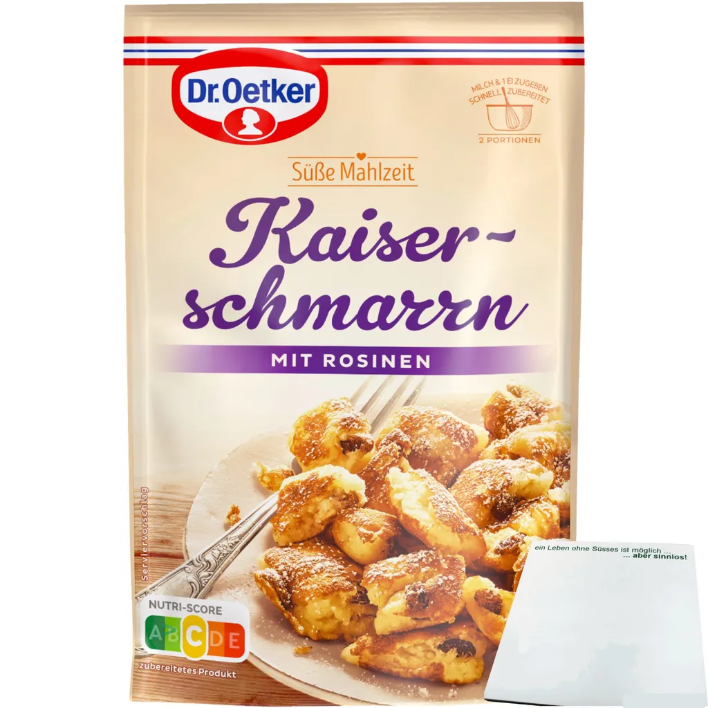 Dr.Oetker Kaiserschmarrn sweet meal with raisins (165g pack) + usy block