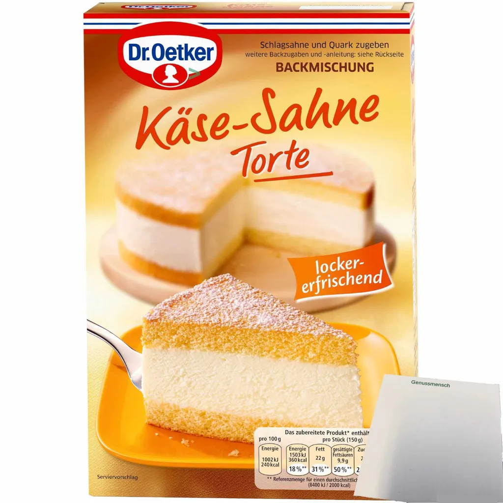 Dr. Oetker Cheese Cream Cake Baking Mix (1x385g pack) + usy Block
