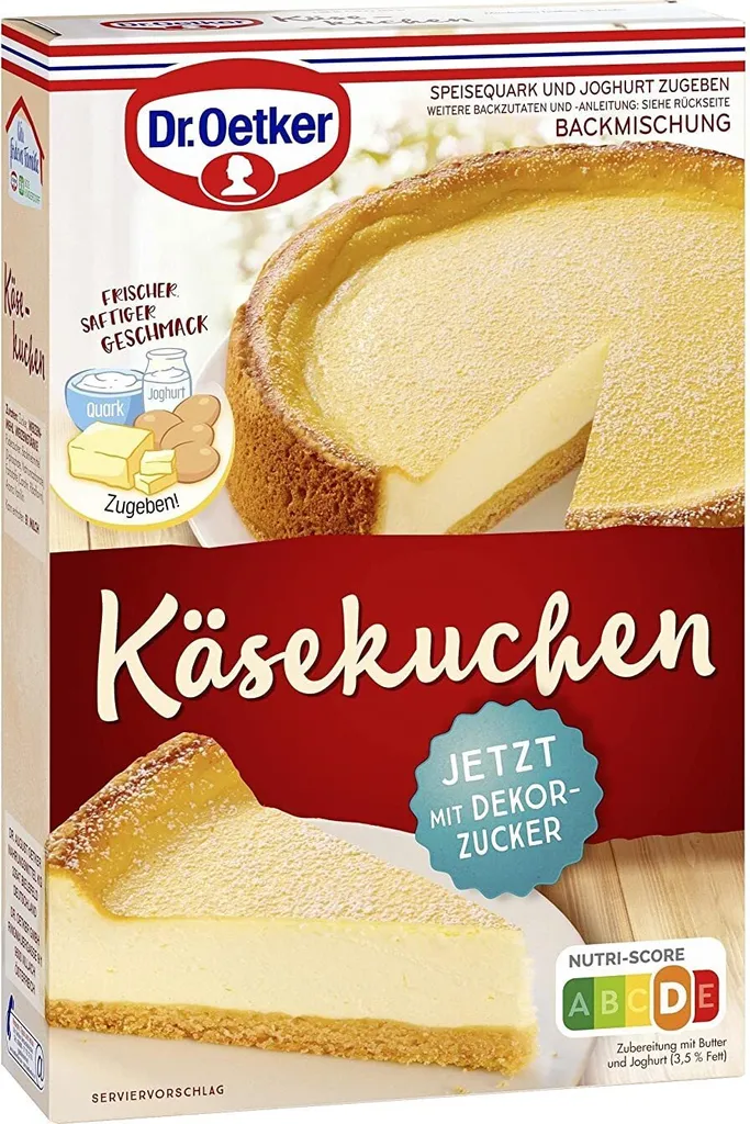 Dr. Oetker Cheesecake Baking Mix with Fine Decorative Sugar 580g