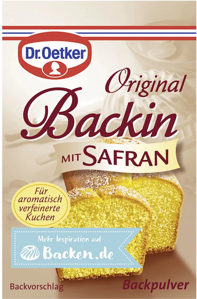 Dr. Oetker - Original Backin - SAFFRON baking powder - 3 pieces 48g