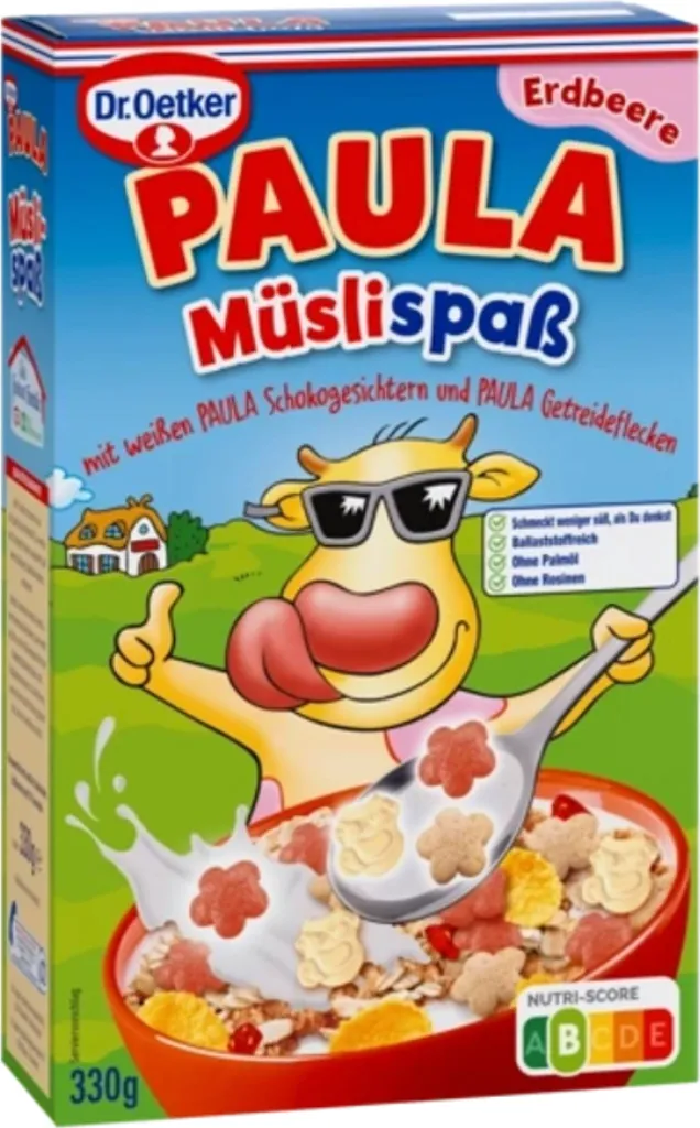 Dr. Oetker Paula Müslispaß Getreideflocken mit Schokogesichtern 330g