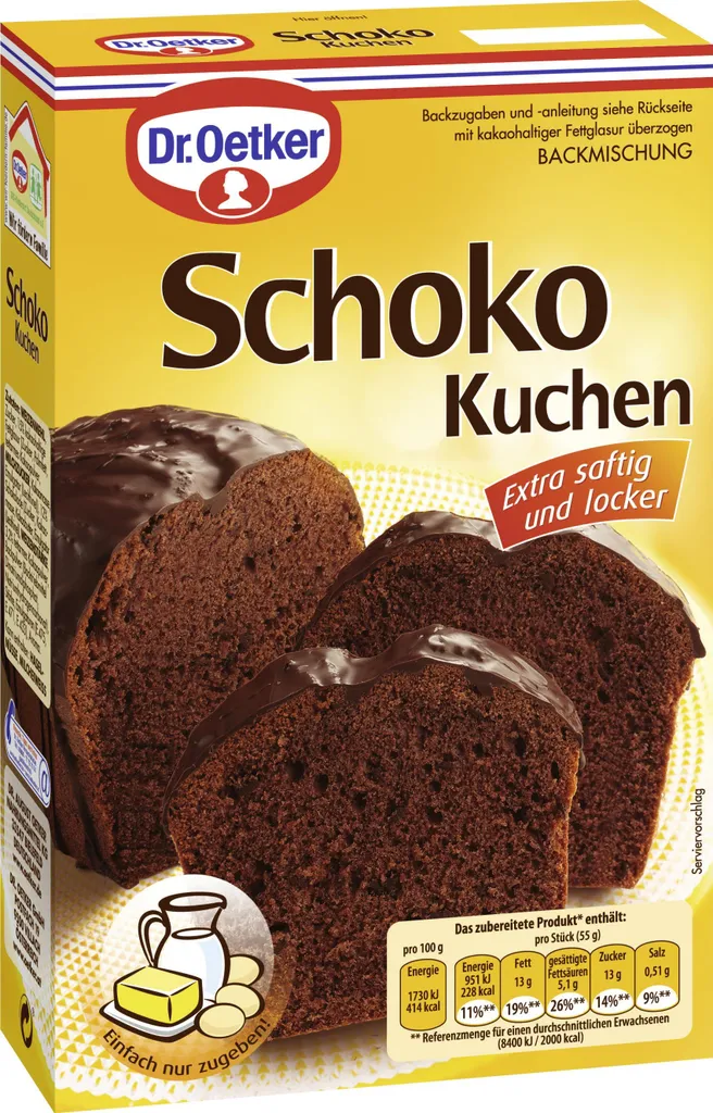 Dr. Oetker Chocolate Cake Extra Moist and Light Baking Mix 480g