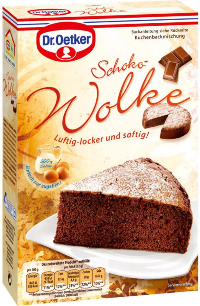 Dr. Oetker Chocolate Cloud Cake Mix for a Sponge Cake 455g