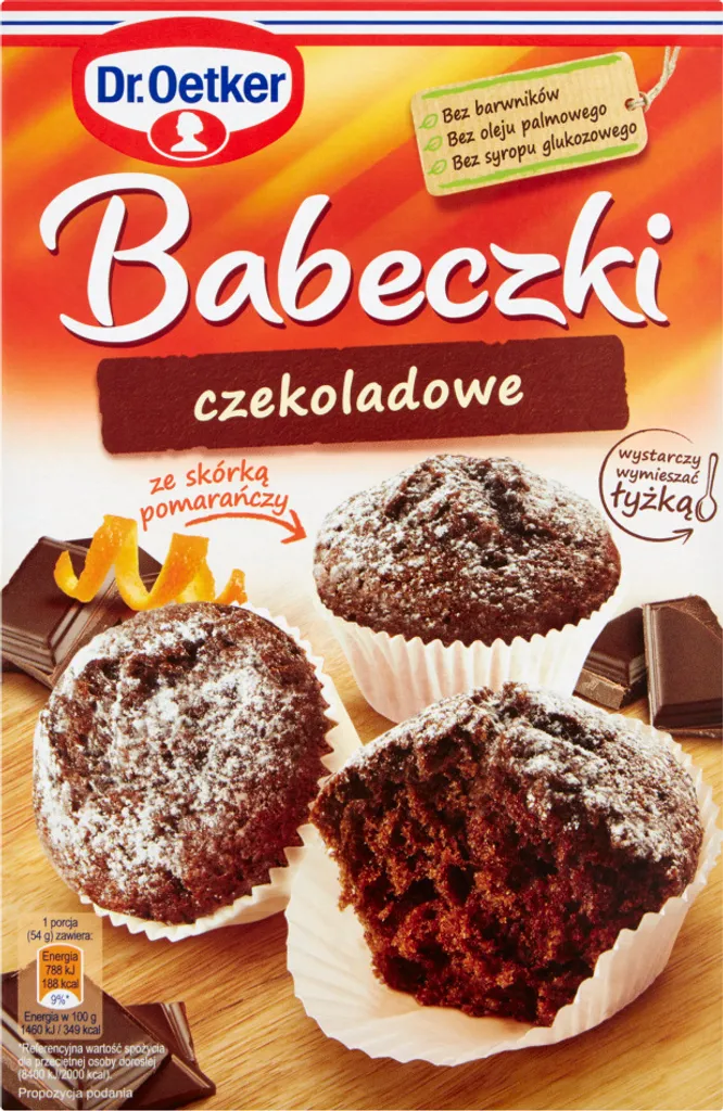 Dr. Oetker Chocolate Muffins with Orange Peel 335 G